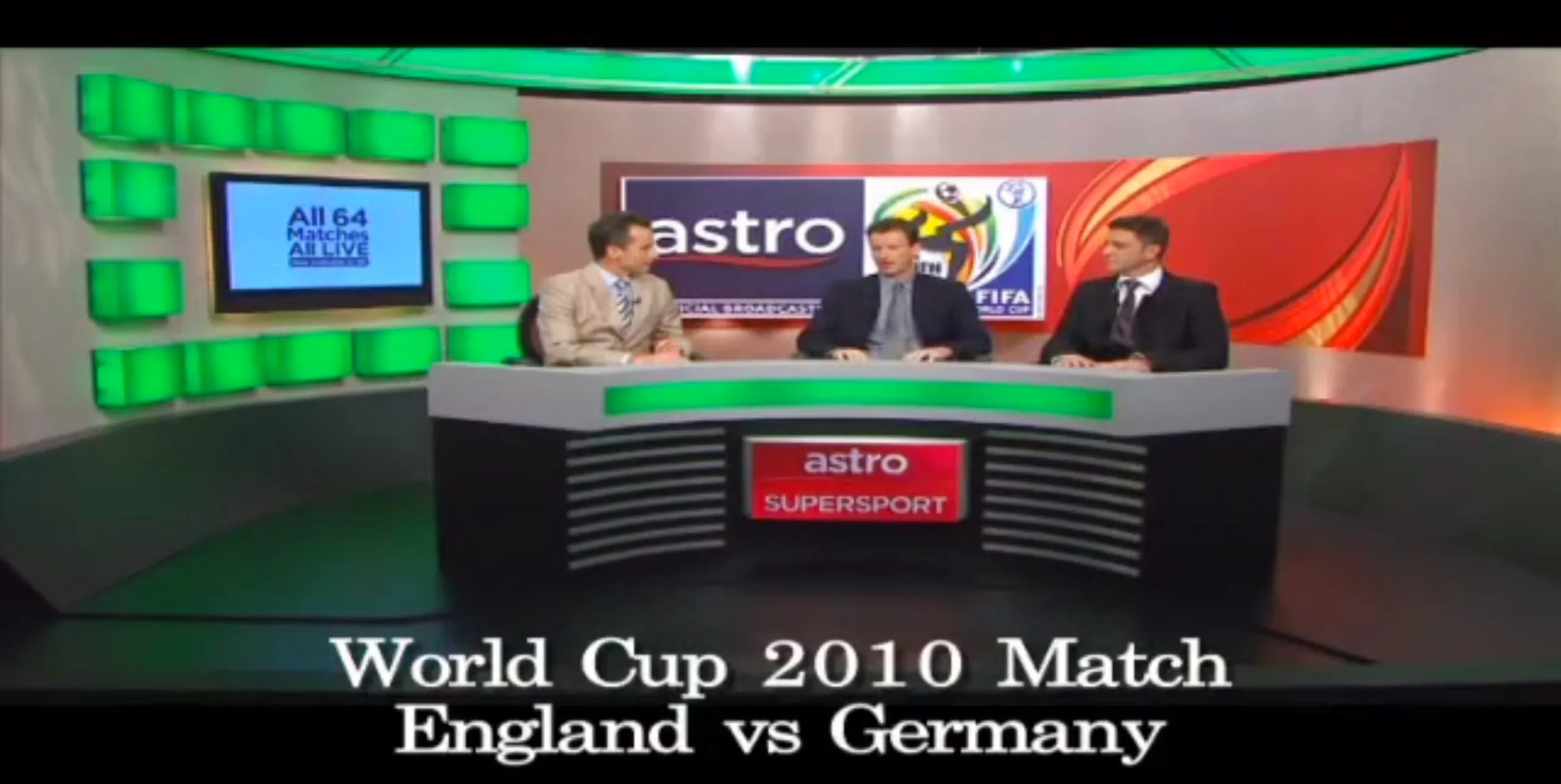 Martin Tierney on the Astro SuperSport panel analysing a World Cup match